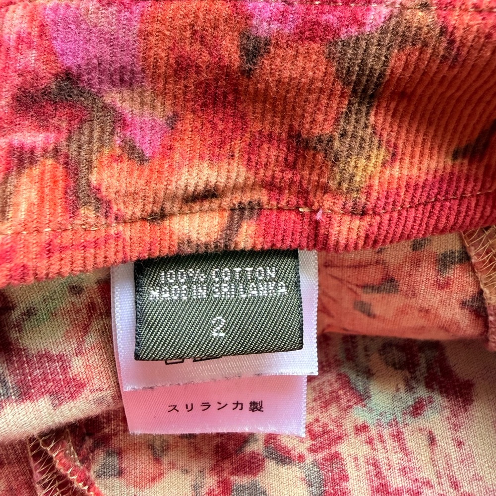 Eddie Bauer corduroy Floral‎ knee length skirt 2 - Picture 3 of 7